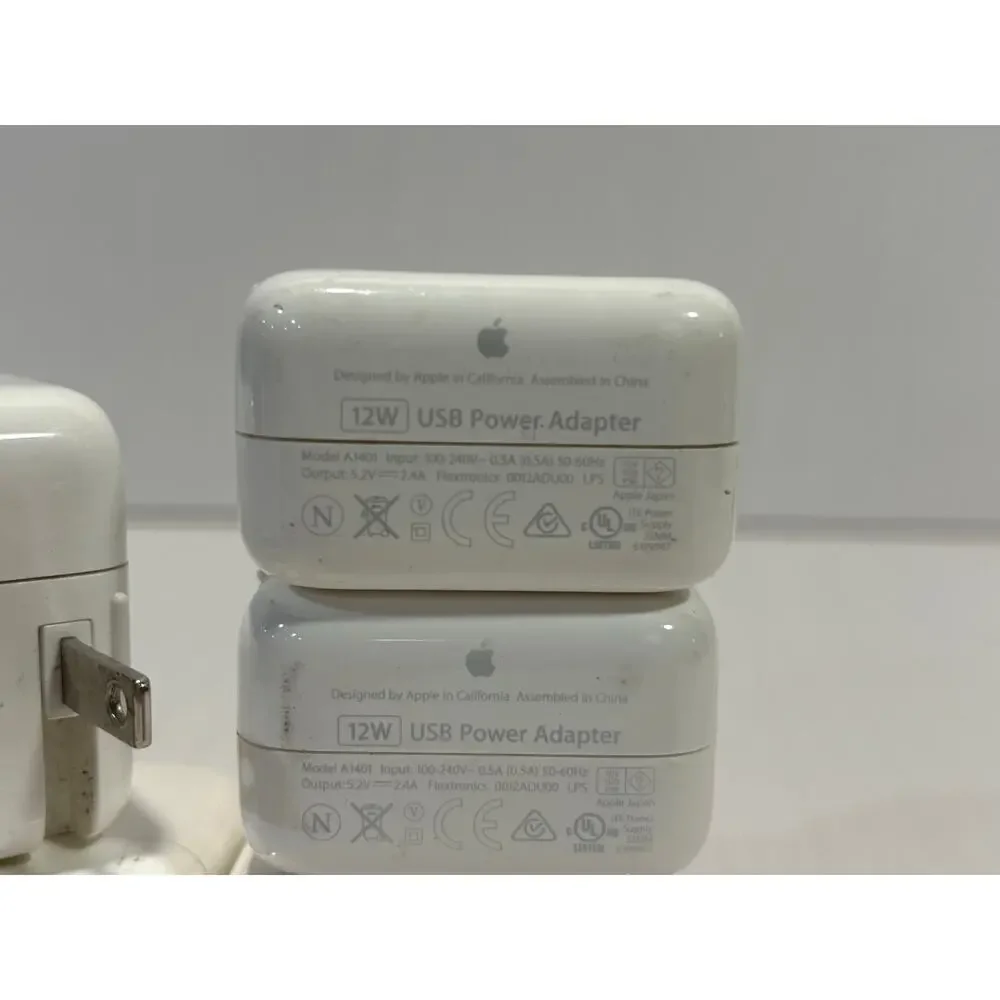 5 Apple 12W USB power adapters white wall chargers